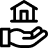 House in hand icon
